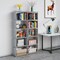 6-Tiers Portable Bookshelf with Fabric Cloth at Back 12.2"D x 61.42"W x 31.49"H